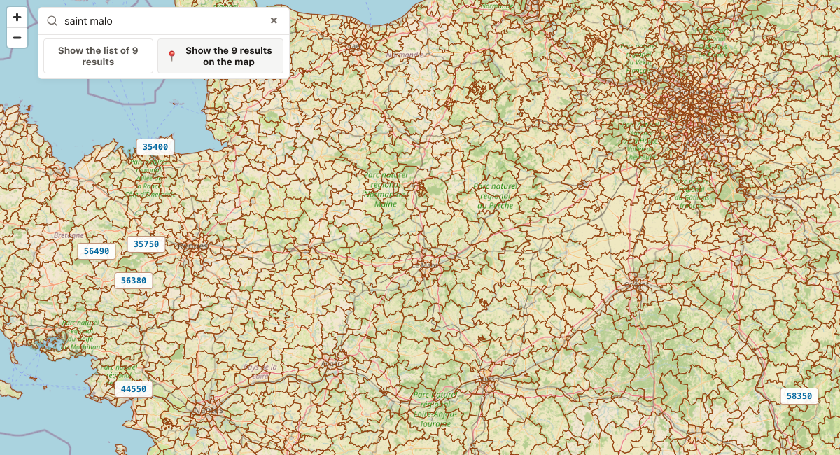 View adjusted to the Saint-Malo search results